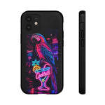 Neon Parrot Cocktails phone case | Tough Cases
