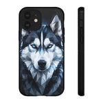 Siberian Husky Geometric Diamond Art Tough Phone Case