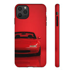 Red Miata Phone Case, NA MX5 90s JDM Roadster Tough Cover