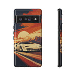 Retro Sunset Countach phone case | Sports car tough cover