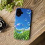 Bubbles Over Grass phone case | Tough Cover