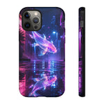Neon Koi Reflection Vaporwave phone case | Tough Cover