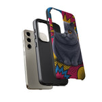 British Shorthair Round Pop Art Tough Phone Case