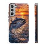 Bluefin Tuna Leaping at Sunset Fishing phone case | Tough Cover