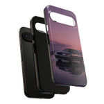 Sunset Skyline GT-R R32 phone case | car reflection, purple dusk