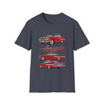 Red Vintage 1960 Chevy Impala Trio T-Shirt | Classic Car Illustration