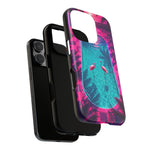 Neon Flamingo Pool Vaporwave Art Tough Phone Case