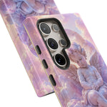 Cherub Cloud Throne Phone Case, Pastel Marble 3D Render Cover