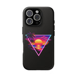 Synthwave Sunset Triangle Phone Case Retro Vaporwave Case