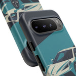 Retro Teal Sports Car C8 phone case | Tough Cases