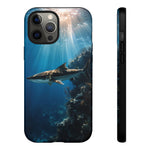 Cobia Reef Phone Case, Shaft of Light Ocean Fishing Tough Cover