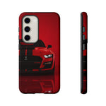 Red Mustang Art Phone Case, GT500 American Muscle Car Tough Cover