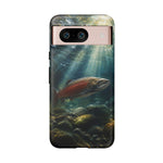 Salmon River Fishing Phone Case, Sunlit Current Cover