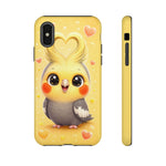 Cockatiel Kawaii Heart Crest Art Tough Phone Case