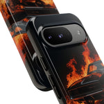 Black Charger Classic Muscle Flames Tough Phone Case Cover Gift