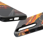 Orange C8 Z06 Flat Plane V8 Speed Art Tough Phone Case