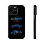 1970 Chevelle SS Phone Case Blue, Three-View Vector Tough Cover