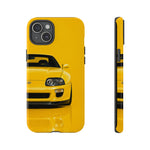 Yellow Supra Phone Case, MK4 90s JDM Legend Tough Protective Cover for Men