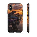 Muscle Car Meet Phone Case, Golden Hour Cars Coffee Tough Cover