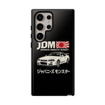 R34 Skyline GT-R JDM Rising Sun Tough Phone Case Cover Gift