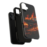 Black Charger Classic Muscle Flames Tough Phone Case Cover Gift