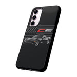 Black C6 Phone Case American Sports Car Tough Cover Gift