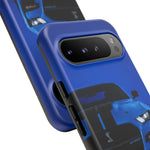 Blue Mustang Art Phone Case, GT500 American Muscle Car Tough Cover for Men