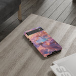 Floating Pool Deck Phone Case, Pastel Cloud 3D Render Cover
