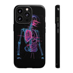 Neon Anatomical Skeleton Phone Case | Internal Displacement Art