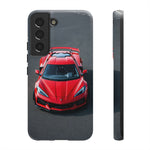 Red C8 Z06 Track Wing Tough Phone Case Cover Gift Art