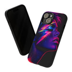 Neon Lightning Face 80s phone case | Tough Case