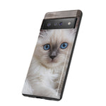 Ragdoll Kitten Phone Case, Blue Eyes Macro Portrait Cover, Gift