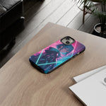 Anime Girl Phone Case Teal, Neon Kanji Calm Gradient Tough Cover