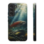 Salmon River Fishing Phone Case, Sunlit Current Cover