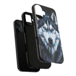 Siberian Husky Geometric Diamond Art Tough Phone Case