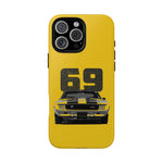 1969 Camaro Z28 Yellow Front View Muscle Car Tough Phone Case
