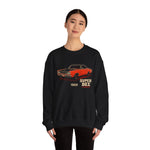 1969 Super Bee Classic Muscle Car Red Black Mopar Crewneck Sweatshirt
