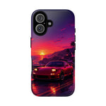FD RX-7 Retro Sunset Sports Car Tough Case | Neon Vaporwave Beach Drive