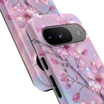 Pink Chrome Cherry Blossom Phone Case | Tough Cover