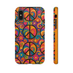 Peace Love Rainbow Spiral Art Tough Phone Case