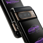 MK4 Supra Phone Case Purple, Three-View Vector Cover