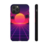 Classic Grid Sunset Vaporwave Art Tough Phone Case