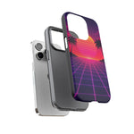 Classic Grid Sunset Vaporwave Art Tough Phone Case