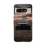 MK4 Supra Phone Case, Black JDM Sports Car Mountain Dusk Cover