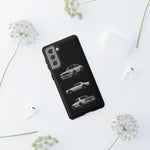 Silver Hakosuka Skyline Classic Sports Car Tough Phone Case for JDM Fans