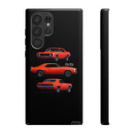 1969 Camaro SS Orange Triple View Muscle Car Tough Phone Case