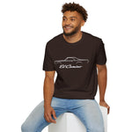1966 El Camino SS Outline Silhouette Truck T-Shirt Line Art Emblem Car Fan Gift Tee