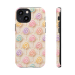 Pastel Swirl Lollipops Tough Case | Candy Pattern Phone Cover