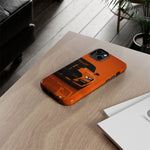 Orange Mustang Art Phone Case, GT500 American Muscle Car Tough Cover for Male