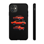 1969 Camaro SS Orange Triple View Muscle Car Tough Phone Case